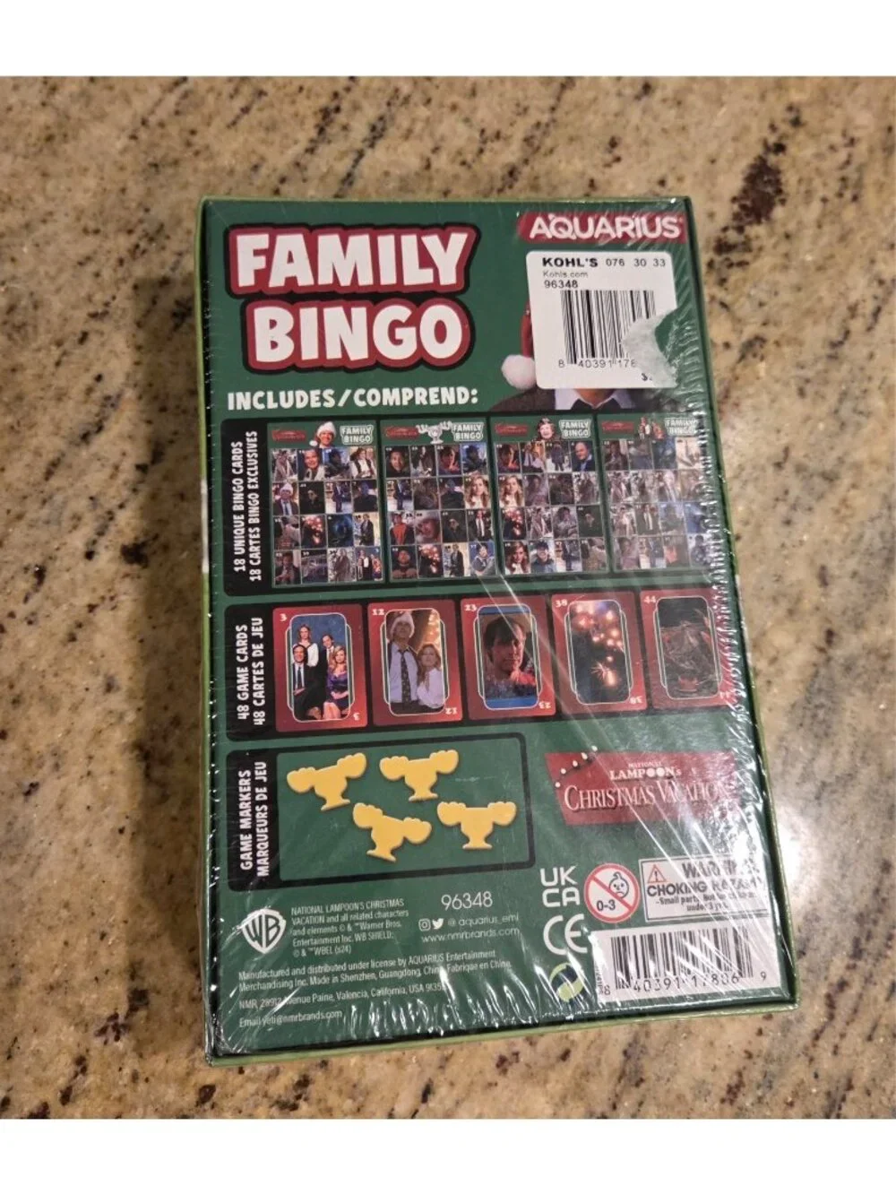 National Lampoons Christmas Vacation Family Bingo New & Sealed Chevy Chase